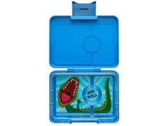 Yumbox surf blue/dinosaur tray 3-sections snack lunchbox